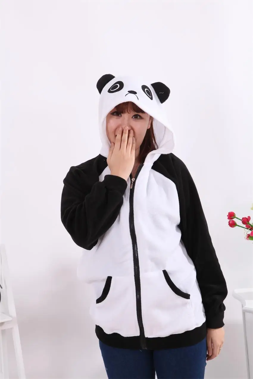 panda zip up hoodie