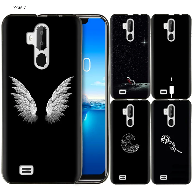 

Silicone Coque Shell Cell Phone Case for Oukitel C12 PRO C12Pro Black Dark Cases Cartoon Awesome Tumblr