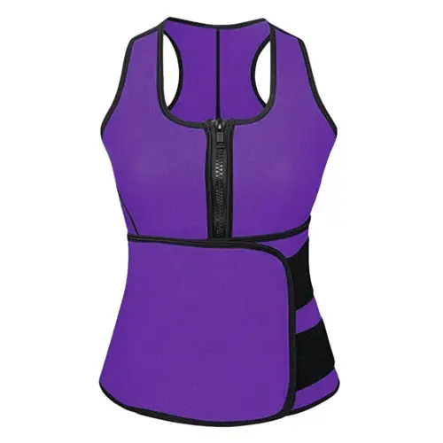 S-4XL Корректирующее белье для мужчин и женщин, плюс размер, Корректирующее белье, жилет для тренировок, неопреновый Тонкий Пот, пояс для похудения, XXXXL, XXXL, XXL, XL, L - Цвет: Фиолетовый