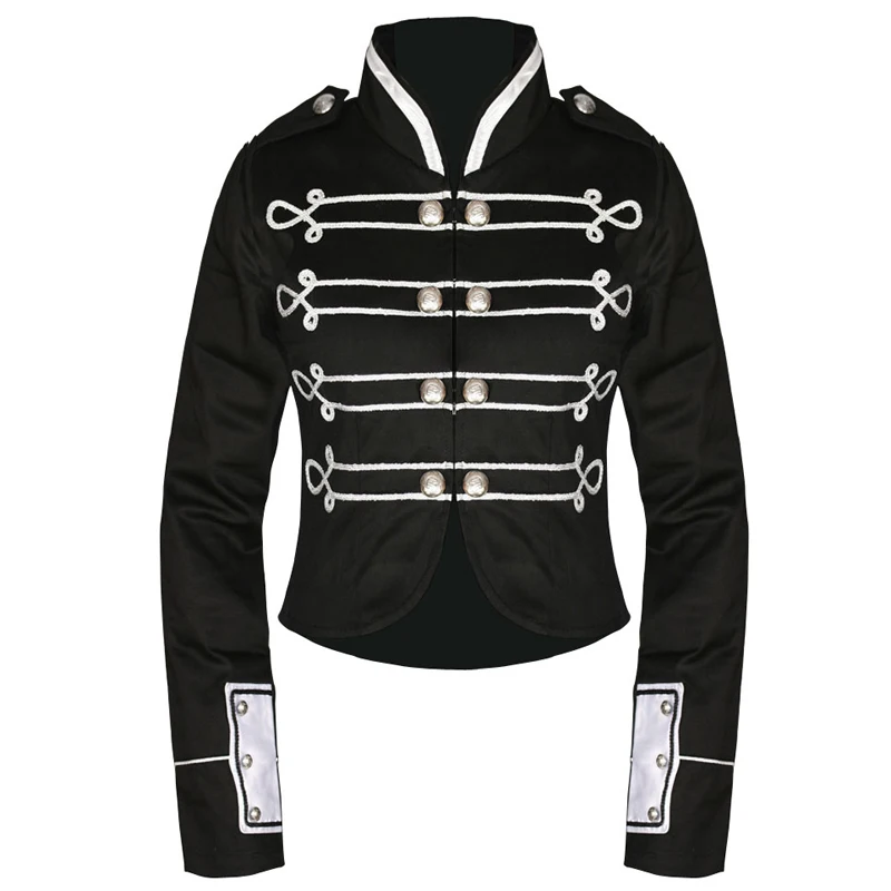 Buy Black My Chemical Romance mini Military Jacket Costume With Silver Button
