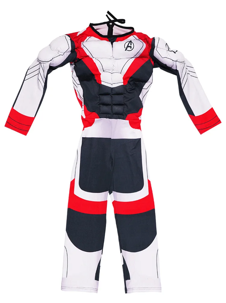 Movie Avengers Endgame Quantum Realm Advanced Tech Kids Boy muscle jumpsuit Cosplay Costume Halloween Iron Man Fullbody Suit
