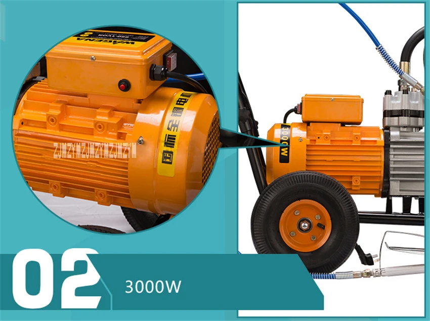 220 V 990 безвоздушный распылитель краски высокого давления безвоздушная краска ing машина 3000 W 8L с двойным распылителем пистолет Электрический распылитель