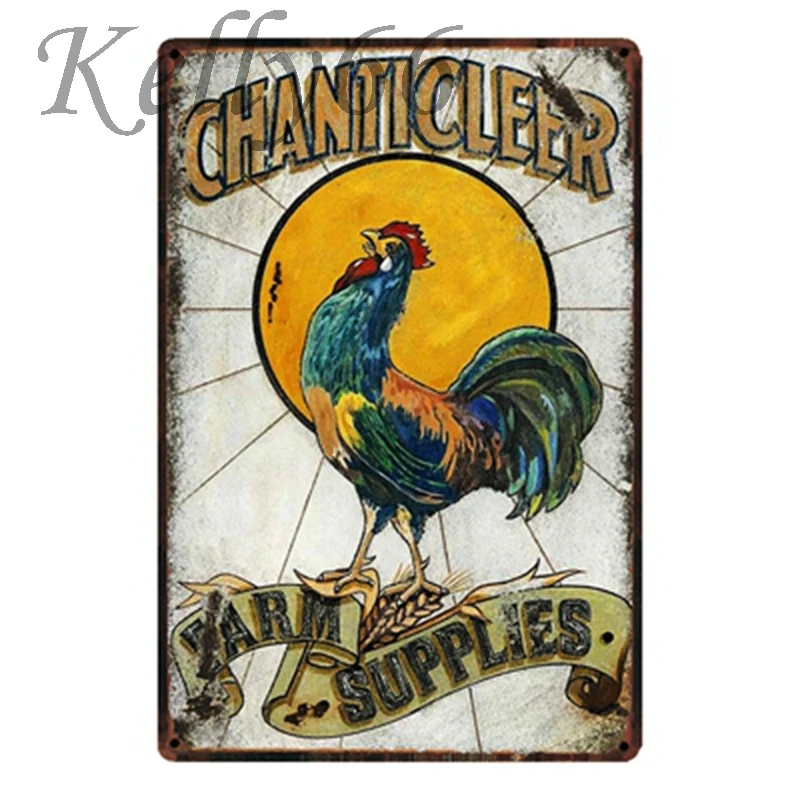 [Kelly66] CHANTICLEER оловянный плакат с подписью табличка для домашнего декора настенное искусство старая живопись 20*30 см Размер y-1445