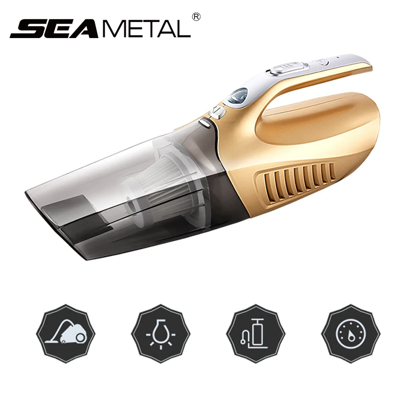 

12V Car Vacuum Cleaner Tire Inflated LED Light 100W Multifunction Clean Wet Dry Dust Automobile Tool on Automobiles for the Cars