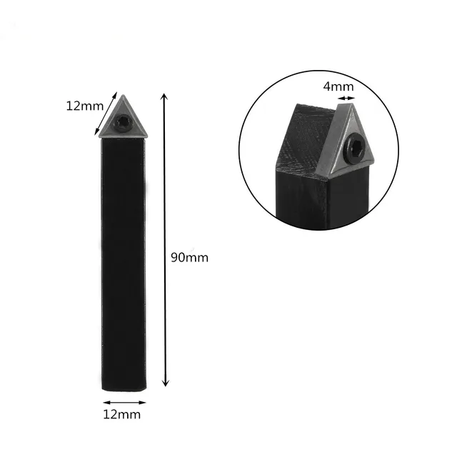 5Pcs 12mm(1/2″) For CNC Machine Style “A” “B” “E” Indexable Carbide Tipped Lathe Cutter Tool Set Smoothly for Metal Lathe Use