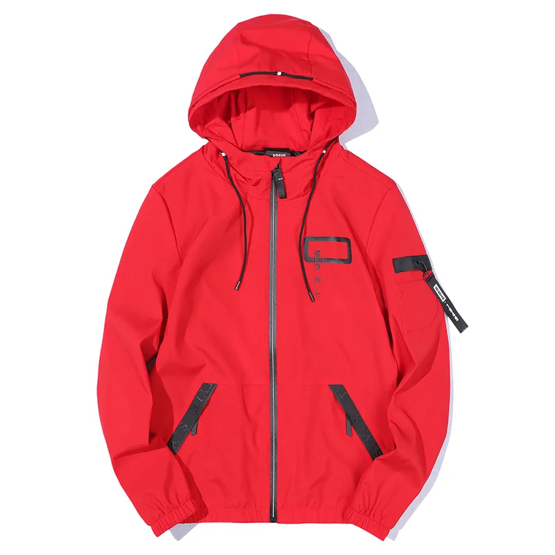 Nouveaux De Vestes 2018 Mode Veste Red grey Hommes Imprimé black Automne ED2I9YWH