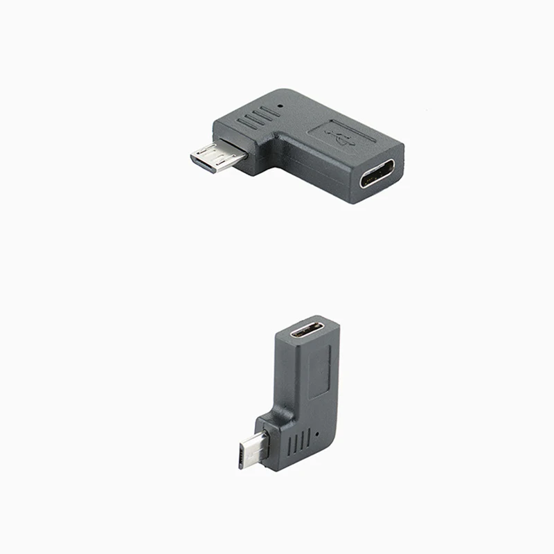 Переходник L образный с Type C на Micro USB переходник под углом 90 градусов правым и