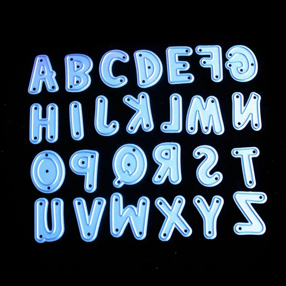 26pcs/set Alphabet Letter Cutting Dies Scrapbooking Embossing Cut Stencils DIY Decorative Stamps Paper Card Folder Suit | Дом и сад