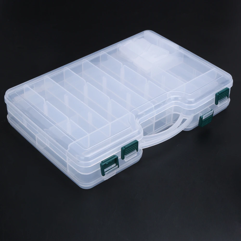 Large Capacity Double Sided Fishing Lure Storage Box Transparent Box