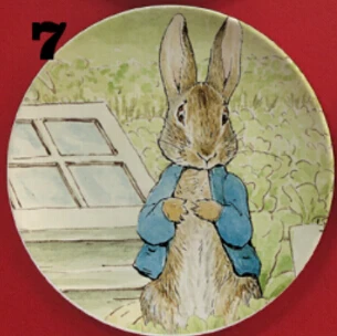 Британский дизайнер Beatrix Potter The Tale of Peter Rabbit иллюстрация живопись тарелка съедобная и домашний декор 8 дюймов плоское блюдо - Цвет: 7