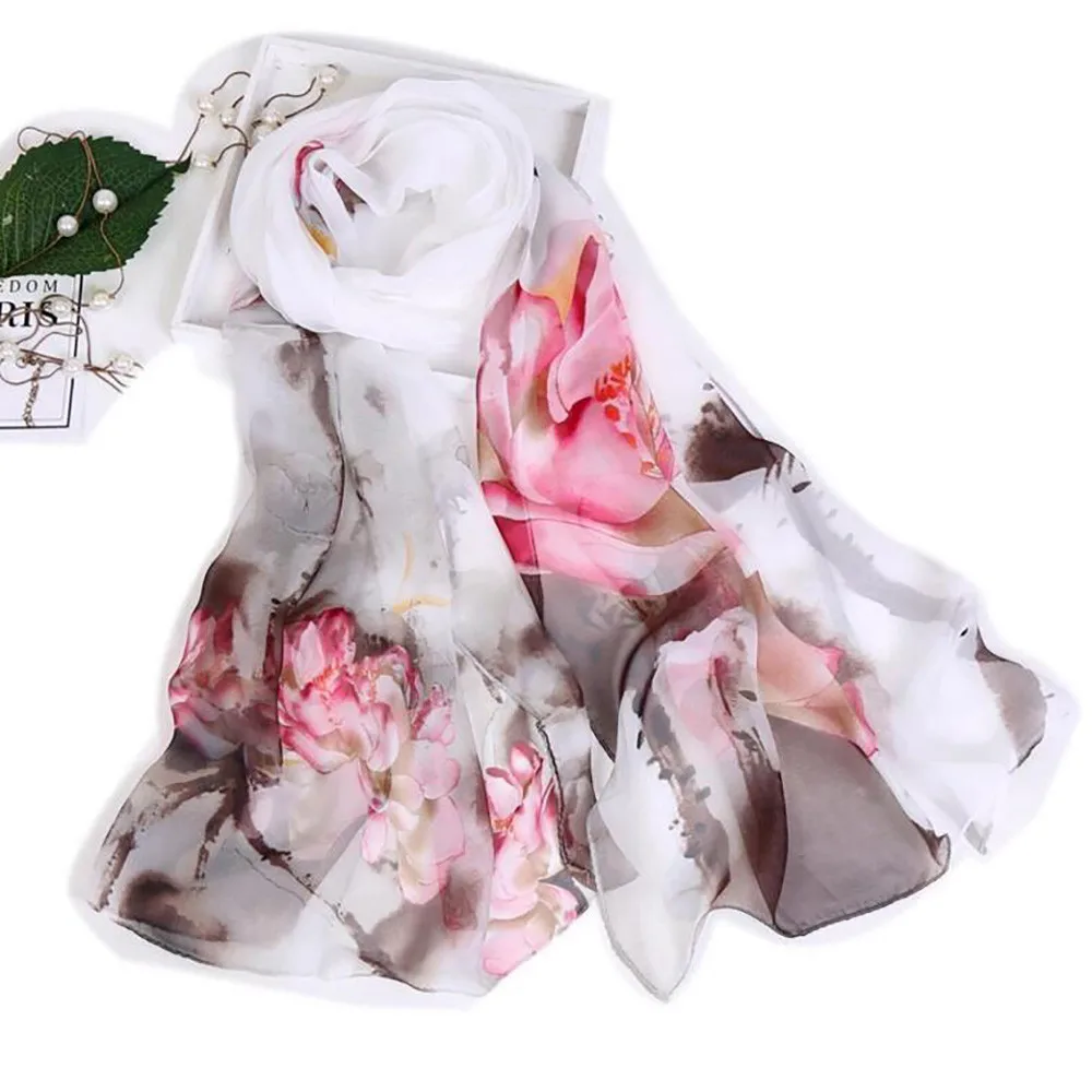 

Scarf Women 2019 Women Fashion Lotus Printing Soft Long Wrap Scarf Ladies Shawl Scarves sjaals voor dames/1.7