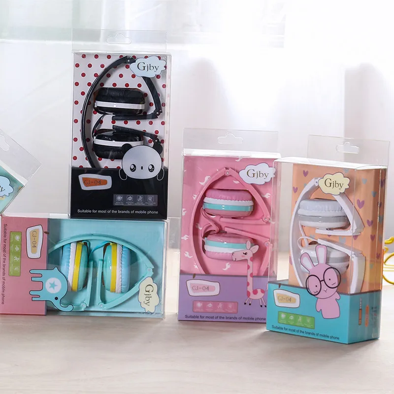 Cute Headphones Foldable Kids Headset With Mic Sport Music Earphone Candy Color headphone for