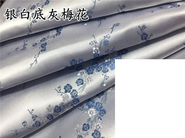 90 см* 100 см парча ткань костюм кимоно cheongsam шелковая парча ткань сливы серии качество украшения одежды diy ткань - Цвет: 5
