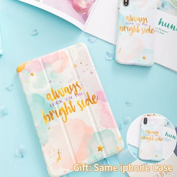 

Watercolor Magnetic Folding Folio Case For iPad Pro9.7" 10.5 12.9 Air Air2 Mini 1 2 3 4 Tablet cover for New iPad9.7 2017 2018