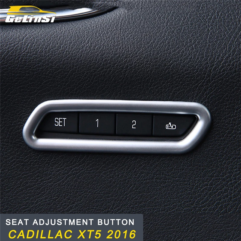 

GELINSI Seat Adjustment Button Switch Panel Cover Trim Frame Sticker Interior Accessories FOR Cadillac XT5 2016 Car Styling
