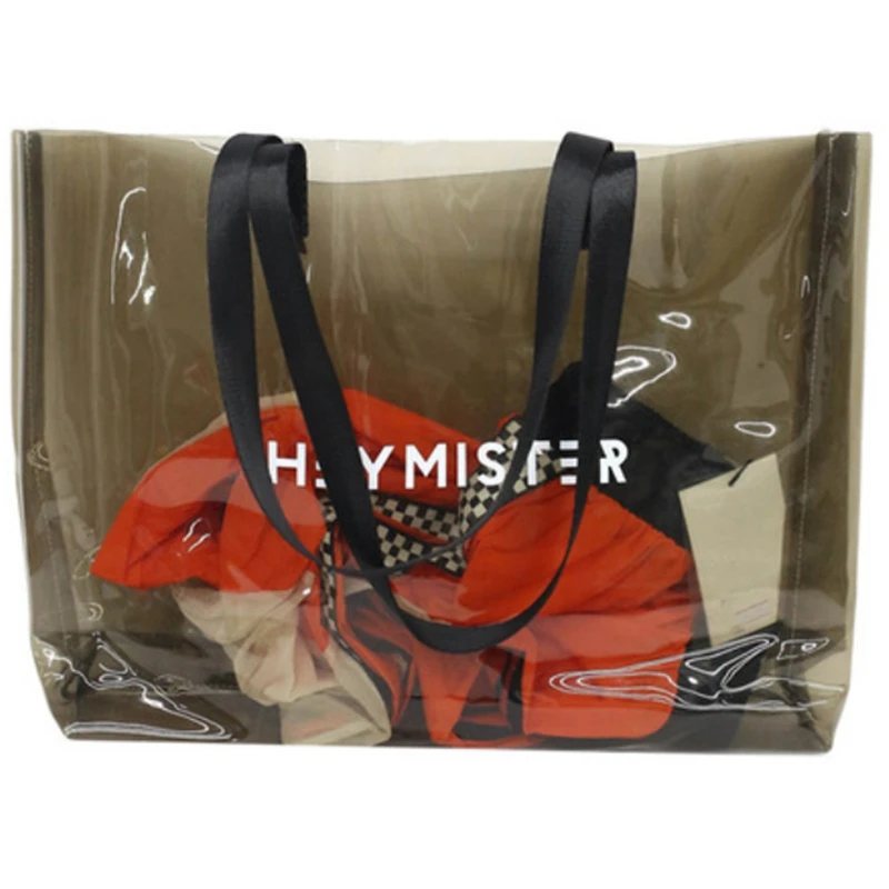 

Transparent Pvc Handbag Beach Shoulder Bag Women New Trend Tote Jelly Color Plastic Clear Bag Large Capacity