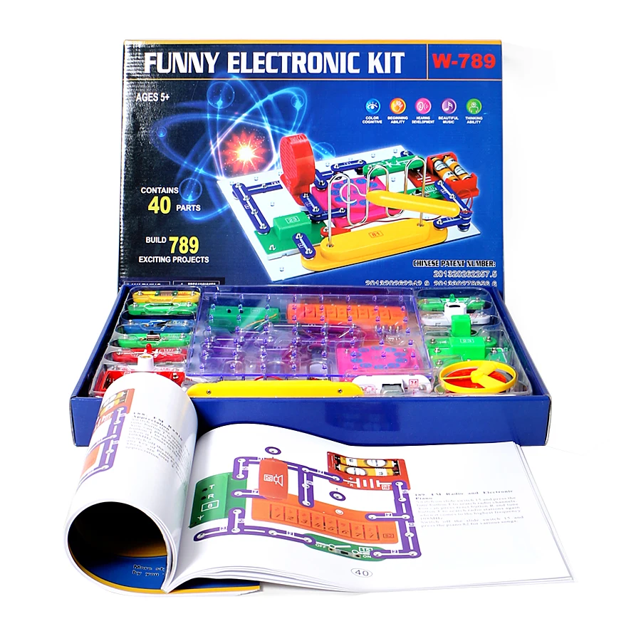 789 Projects Smart Educational Electronics Discovery Kit, Great Diy Building Blocks Funny Electric Circuits Kits for Children 789 Projects Smart Educational Electronics Discovery Kit, Great Diy Building Blocks Funny Electric Circuits Kits for Children