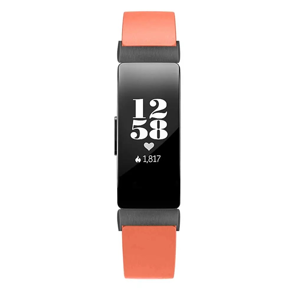 Кожаный ремешок на запястье, Браслет для Fitbit inspire Смарт часы замена Браслет для fitbit inspire ремешок на запястье - Цвет ремешка: Orange