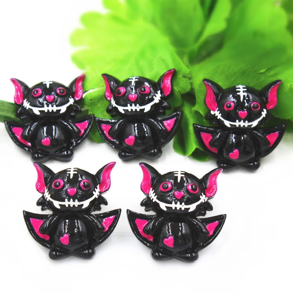 

10pcs/lot kawaii flat back resin Halloween cat DIY resin cabochons accessories about 25mm