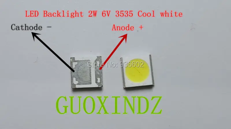 WOOREE LED 백라이트 고출력 LED, 2W, 6V, 3535 쿨 화이트 WM..