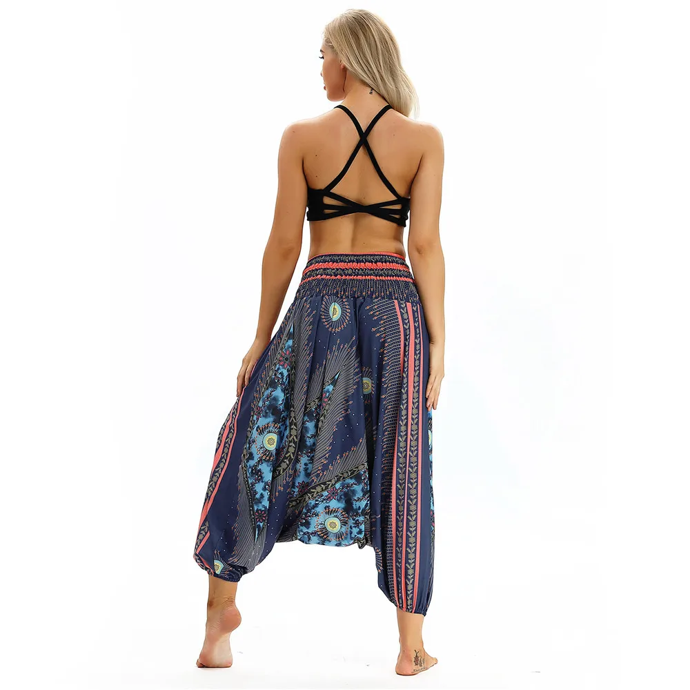 Women's Casual Harem Pants Loose Digital Printing Multicolor Ladies Wide Leg Pants Casual Elastic Waist Pants Harem Pants Women's Casual Harem Pants Loose Digital Printing Multicolor Ladies Wide Leg Pants Casual Elastic Waist Pants Harem Pants