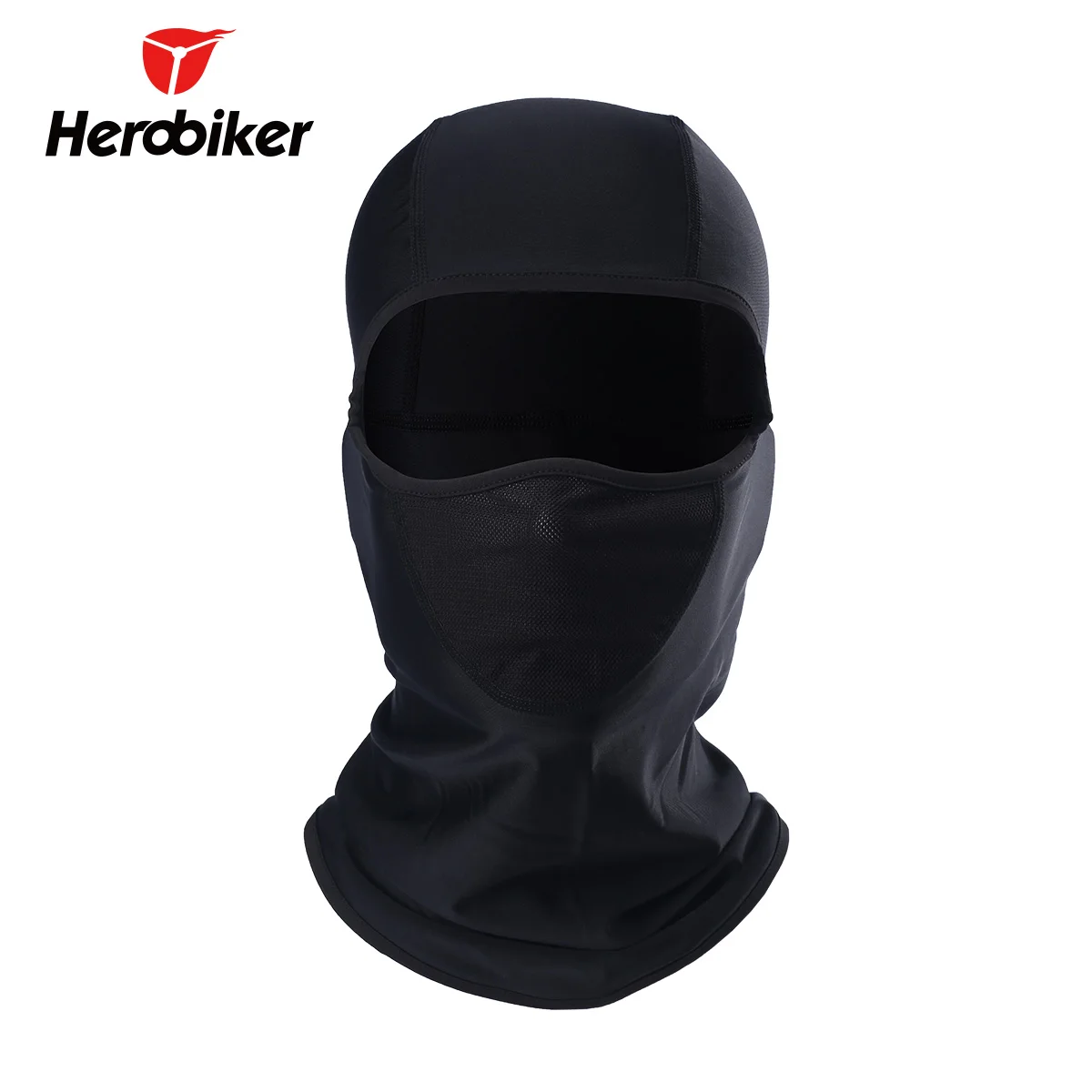 HEROBIKER тренировочная велосипедная маска полная лицевая маска тренировочная маска bycycle катание на лыжах ветрозащитная с защитой от ультрафиолета маска для защиты лица - Цвет: Черный