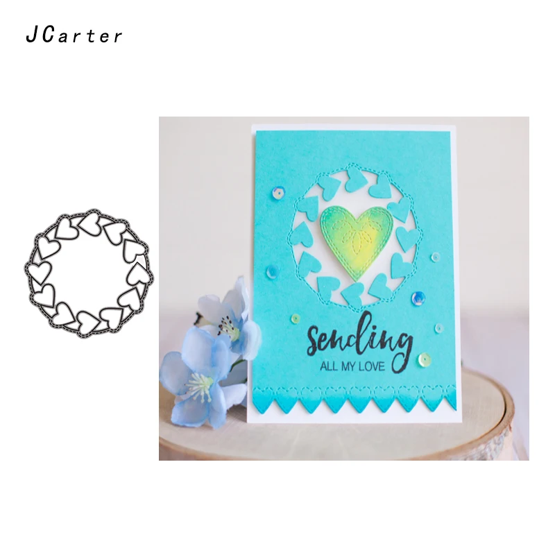 

JC Metal Cutting Dies Scrapbooking Stencil Heart Shape Circle Craft Cut Die Handmade Album Paper Card Maker Decor Embossing 2019