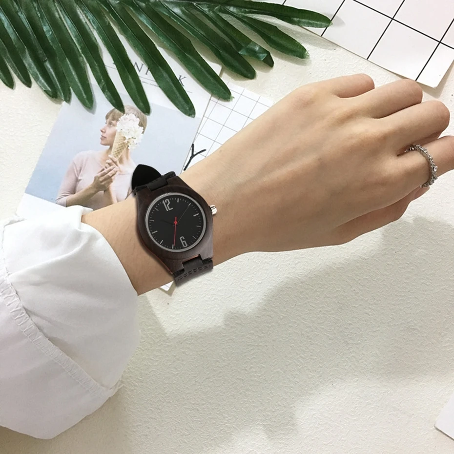 Lovers Gifts Luxury Royal Ebony Wood Watch Mens Fashion Wooden Women Dress Hour Clocks Soft Genuine Leather Relojes Wristwatches 2018 (34)