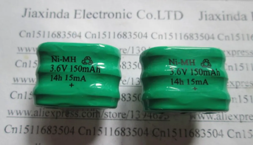 

HOT NEW 3.6V150mAh 3.6v 150mah NI-MH 3/V150H pin3 Button rechargeable battery with DIP3 leg