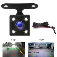 Auto Vista Posteriore Camara per Dvr Specchio Registratori 4 Lampade A Led della Macchina Fotografica di Inverso di Visione Notturna Retrovisore Cam HD CDD Lente 2.5mm Martinetti