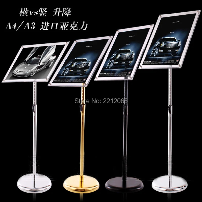 Floor Standing Adjustable Metal Menu Sign & Poster Holder Display Stand