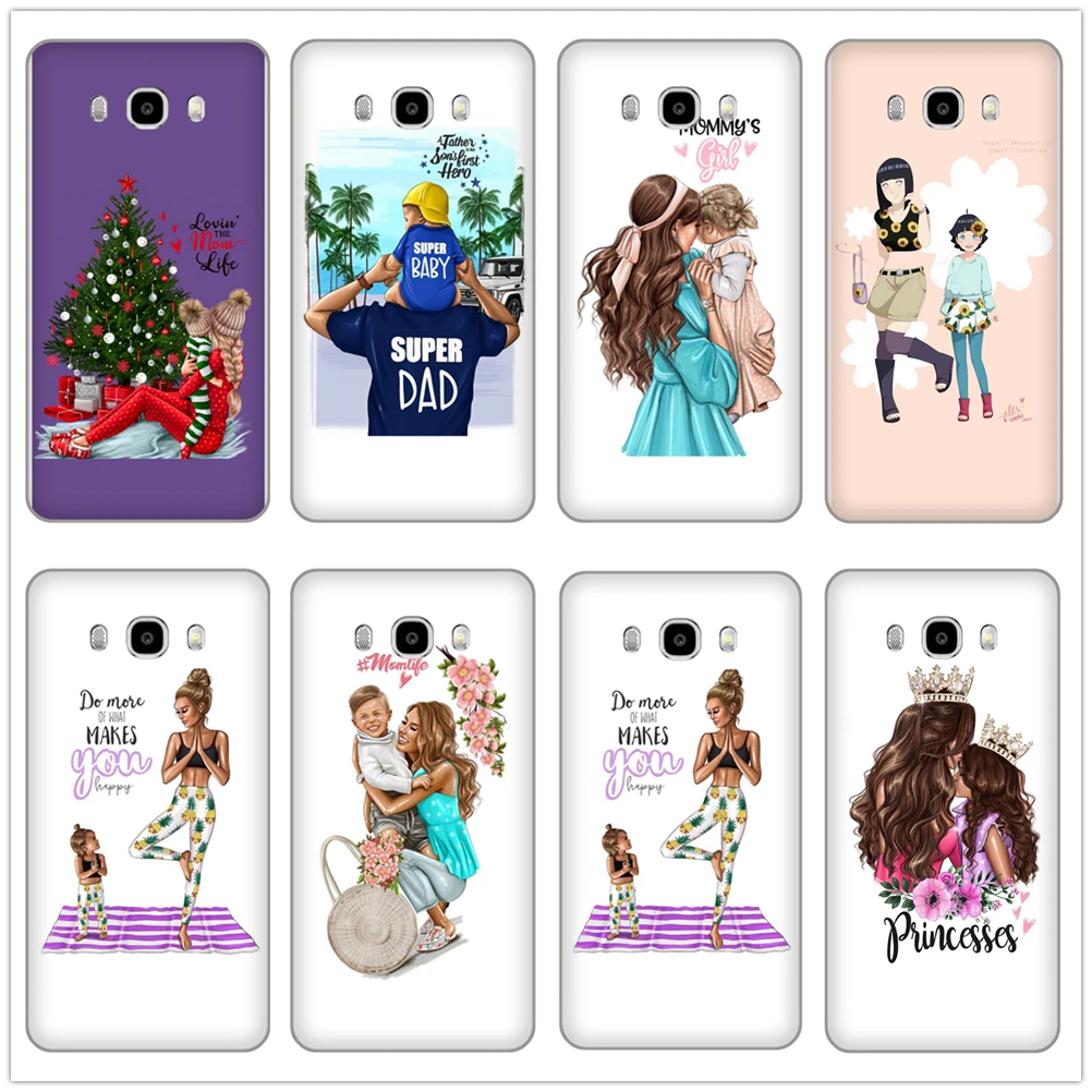 Super daddy Family mom mama and baby Soft TPU Phone case For Samsung Galaxy S4 S5 S6 S7 S8 S9 edge S10 Lite Plus Shell |