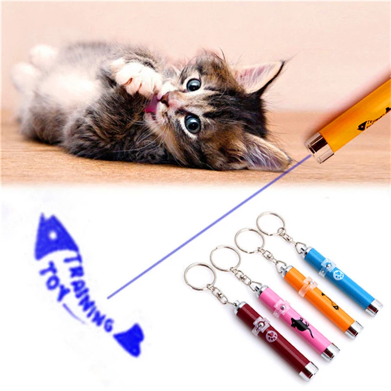 OnnPnnQ Funny Pet Cat Toys LED Laser Pointer light Pen With Bright Animation Mouse Shadow Interactive Holder For Cats Training4