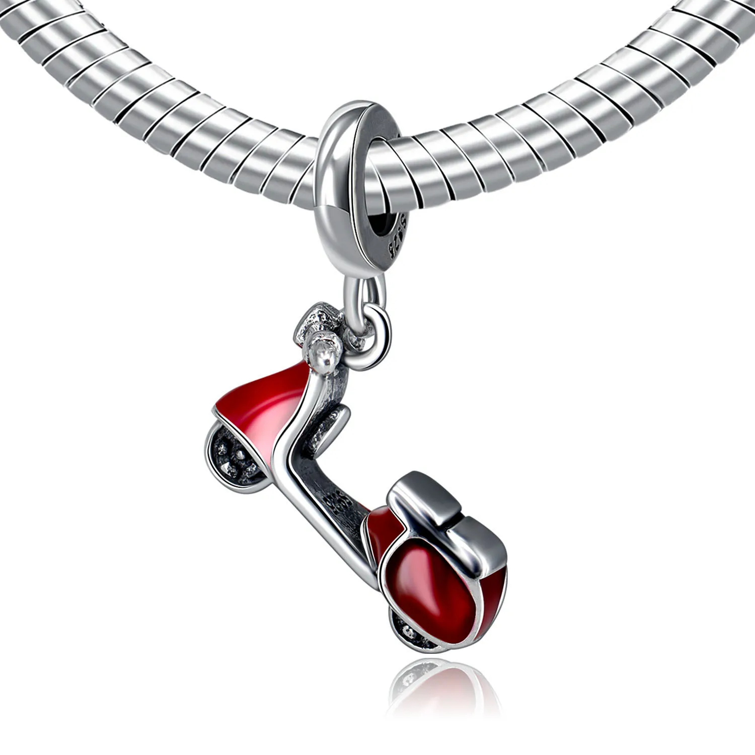 

New Authentic 100% 925 Sterling Silver Bead Charm Mini Motorcycle Beads Fit Pandora Bracelets & Bangles Necklace DIY Jewelry