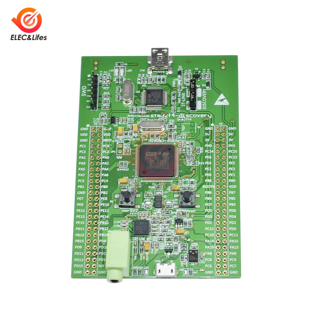 1 шт. Stm32f4 обнаружения STM32F407 Cortex-m4 1 Мб флэш-макетная плата модуль ST-link V2 SWD 3 В/5 В Micro-AB USB интерфейс