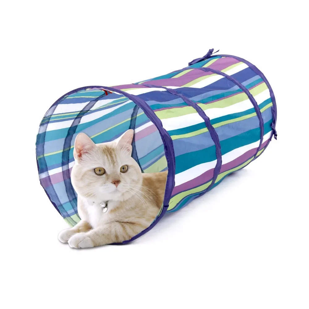 Туннель для домашних животных кошка играющая в туннель Crinkle с кольцом