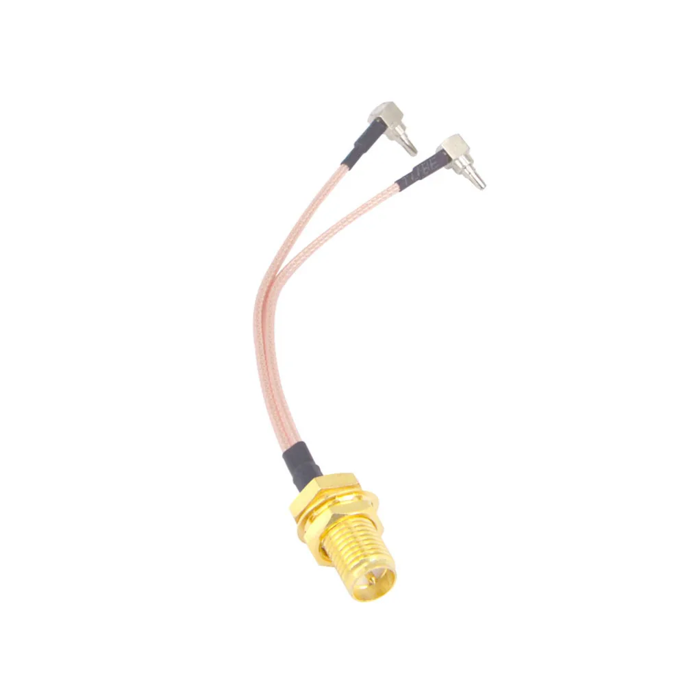 RP SMA гнездо к Y Тип 2 X TS9/CRC9 разъем сплиттер Сумматор кабель Pigtail RG316 15