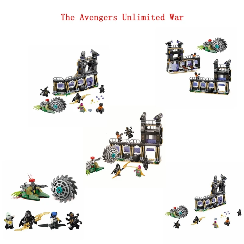

2019 New hot selling 446pcs Avenger Unlimited War Attack Tile Compatible with Legoings Building Brick Children's Toys gifts