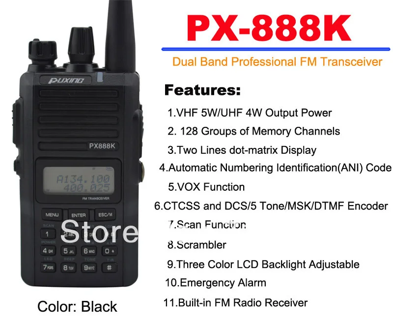 Новый 2013 PUXING PX 888K Двухдиапазонный портативный двухстороннее радио VHF/UHF 10 км