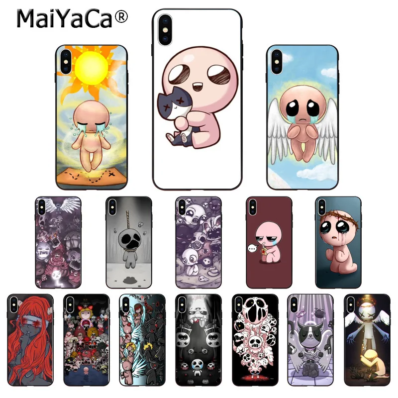 

MaiYaCa the binding of isaac Black Shell Phone Cover for Apple iphone 11 pro 8 7 66S Plus X XS MAX 5S SE XR Cellphones