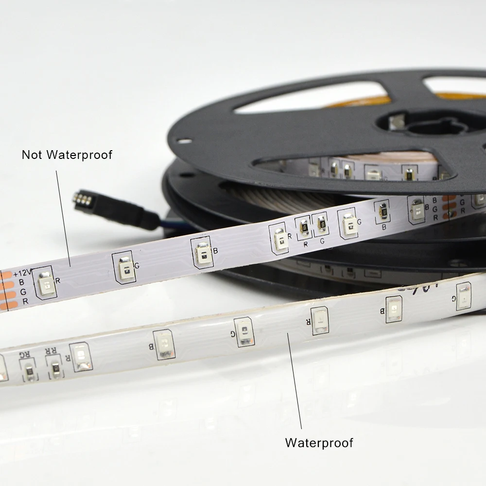 RGB Светодиодная лента RGB SMD 2835 гибкая лента светодиод лента RGB 5 м Диодная лента DC 12 В водонепроницаемый декор 60 Светодиодный s/M