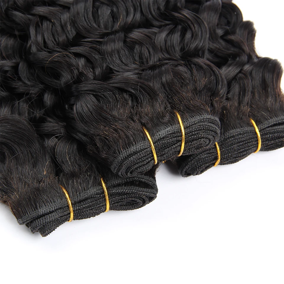 Elisheva водные пучки волнистых волос с фронтальной бразильской натуральный цвет Remy человеческие волосы пучки с фронтальной накладки предложения