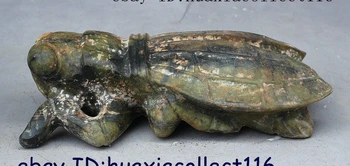 

8" Ancient Antique China Hongshan Culture Xiuyan Jade Hand Carved Cicada Statue