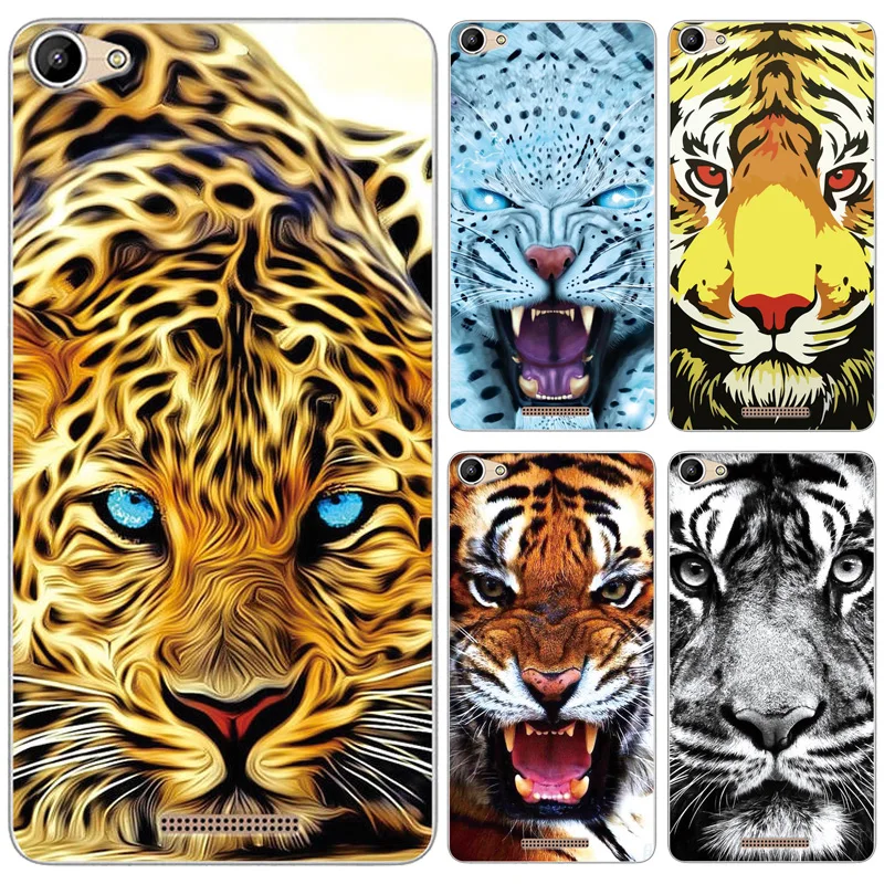 Soft Silicone Case For BQ BQ-5058 Strike Power Easy Scary Tiger Lion Animal Patterned Phone Back Cover 5058 Fundas |