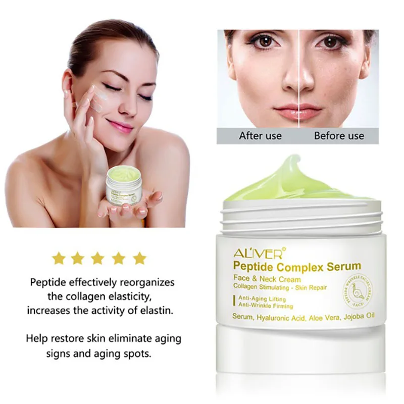 

Peptide Anti Aging Wrinkle Blemish Facial Cream Skin Whitening Moisturizing Acne Treatment Hyaluronic Acid Spot Removal Cream