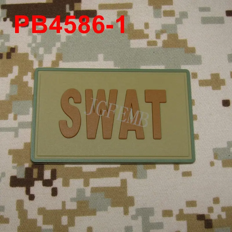 PB4586 Multicam Спецназ специальное оружие и тактика 3D ПВХ патч значки - Цвет: PB4586 Multicam