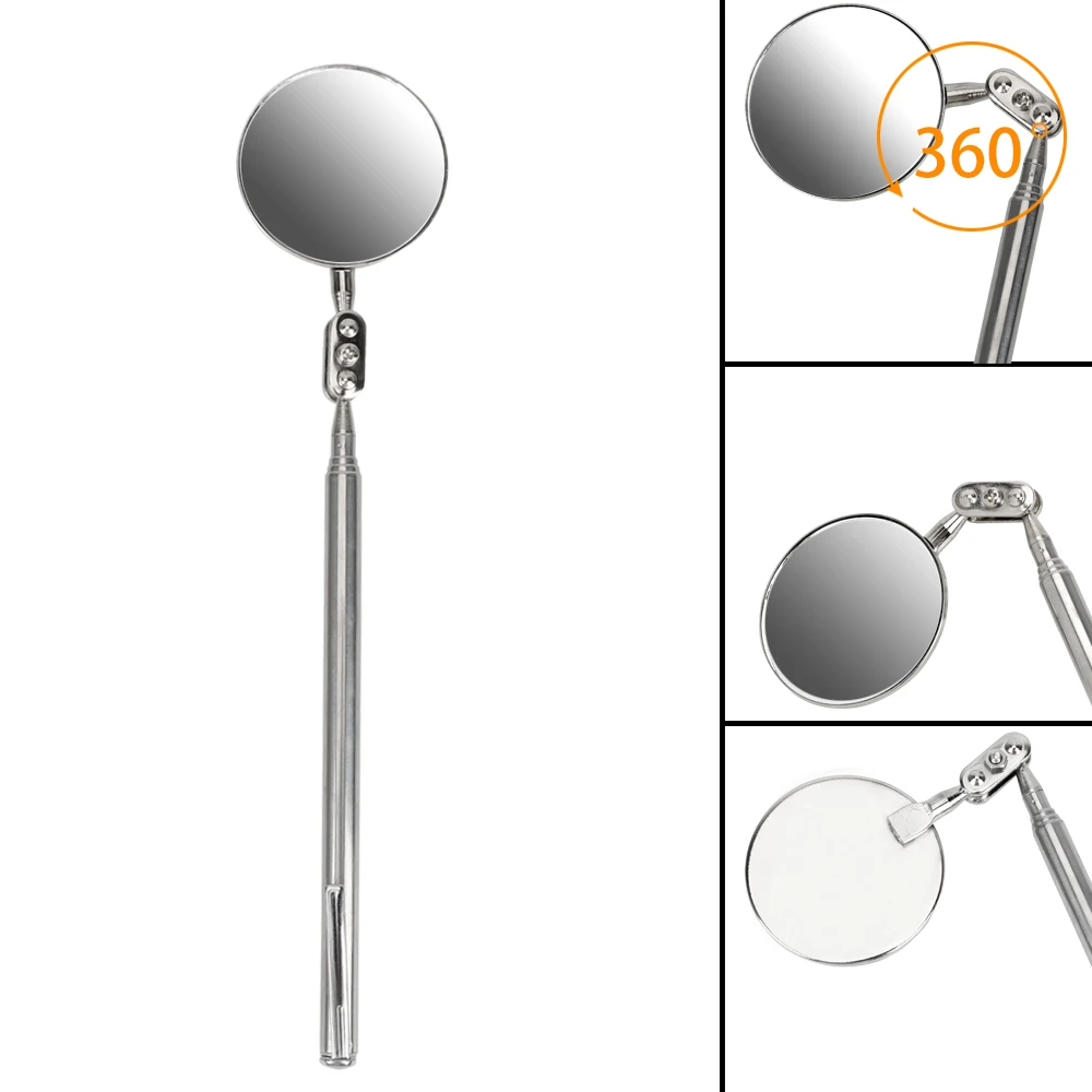 

Telescoping Inspection Round Mirror Auto Telescopic Detection Lens Hand Tools Set Extending Car Angle View Pen