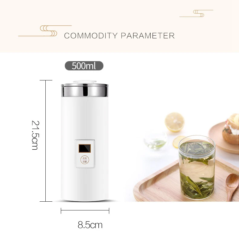 DMWD 0.5L Теплоизоляция Электрический чайник грелка бутылка мини кофе бойлер Путешествия Портативный Мультиварка чайник чашка
