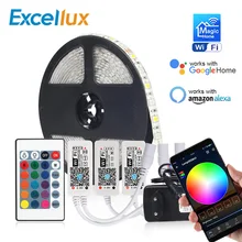 DC 12V Светодиодная лента RGB/RGBW/RGBWW Мини WIFI Led RGB RGBW контроллер Magic Home 5050 RGB лента гибкая лента Смарт-приложение Беспроводная