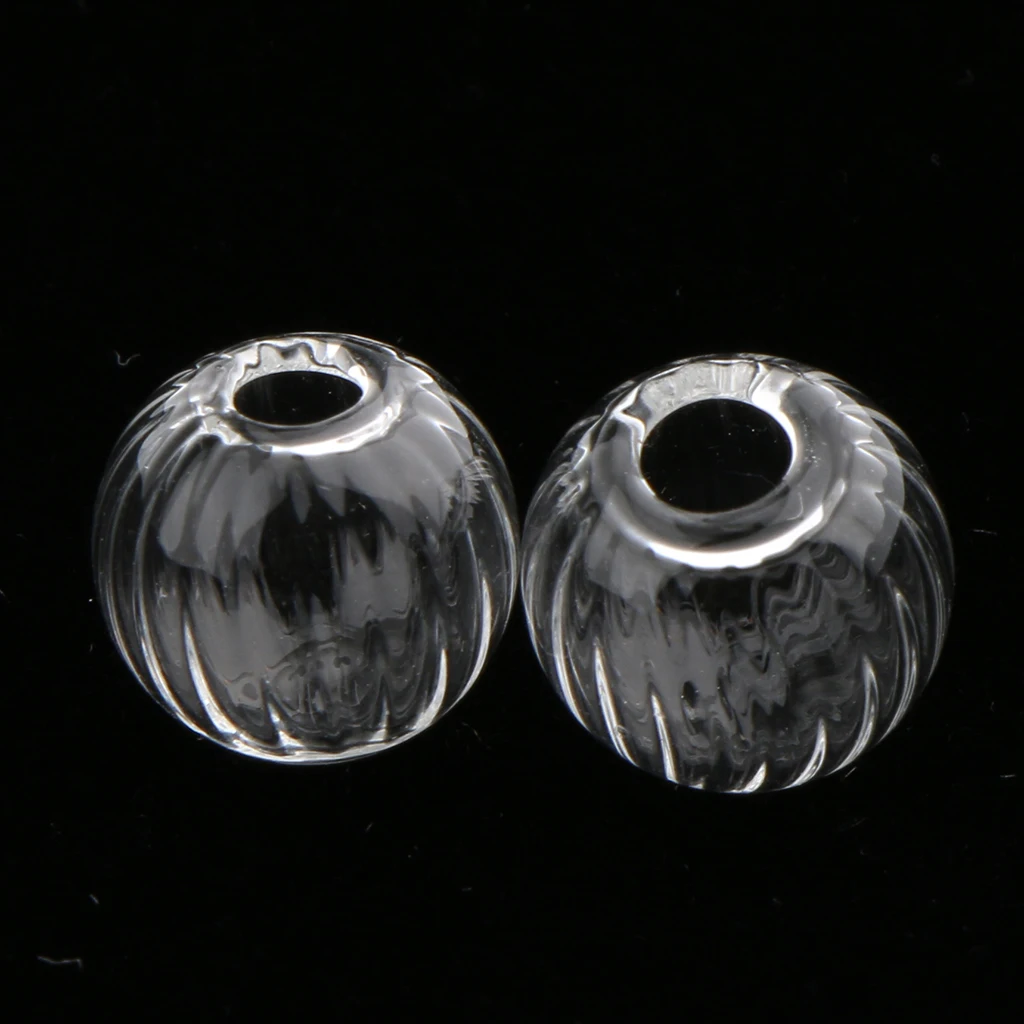 10 Pieces Clear Pumpkin Glass Globe Ball Bottle Wishing Charm Pendant DIY Jewelry Making 